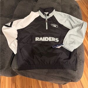Raiders Black and Gray Pullover Jacket